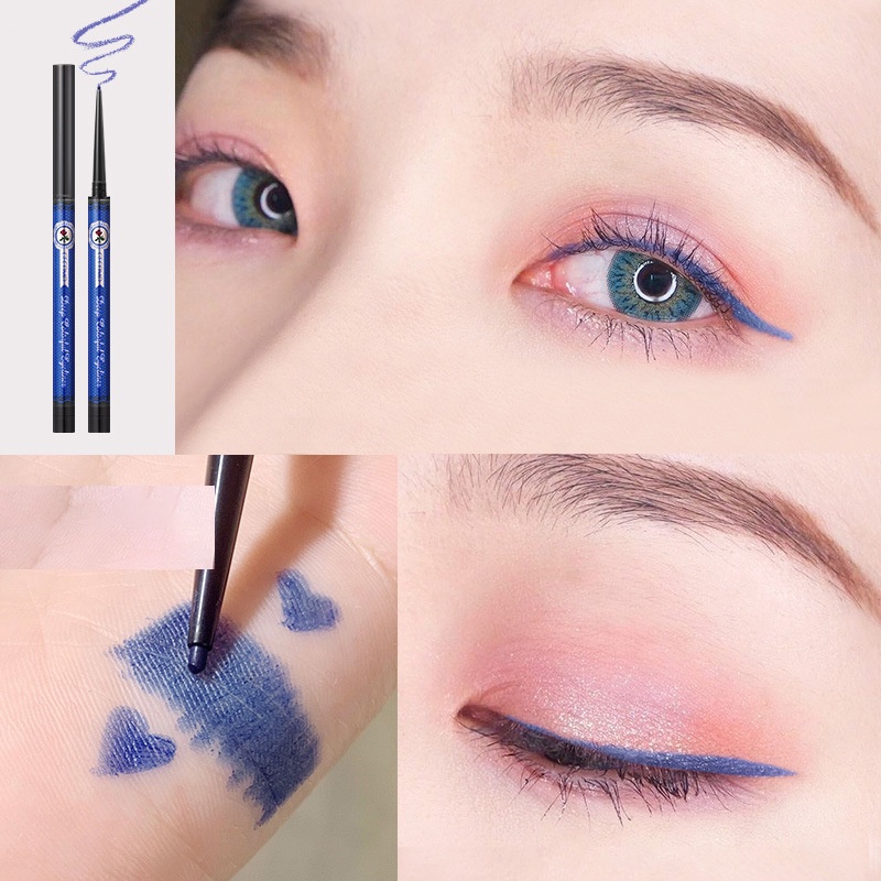 Bút Kẻ Mắt Gemeng Dạng gel Nhiều Màu Tùy Chọn Cực Mịn Chống Thấm Nước Không Lem Màu Sữa Trắng Nâu Dành Cho Người Mới Bắt Đầu