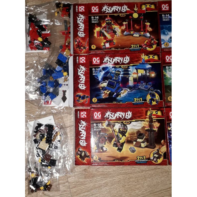Lắp ráp 1 hộp LegoNinja Ngôi đền 657 có trên 100 chi tiết bằng nhựa