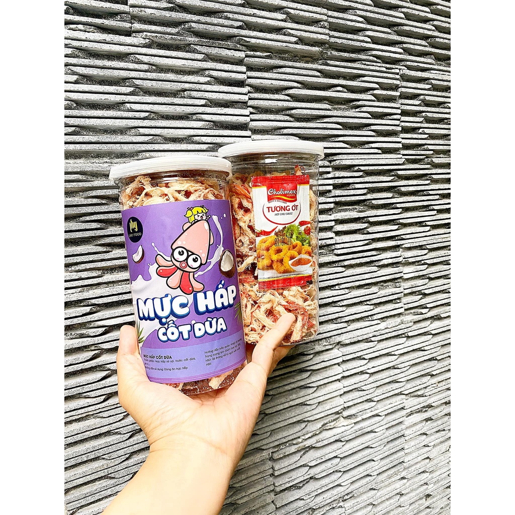 Mực hấp cốt dừa xé sợi loại ngon 75k/ 1 hộp 250g