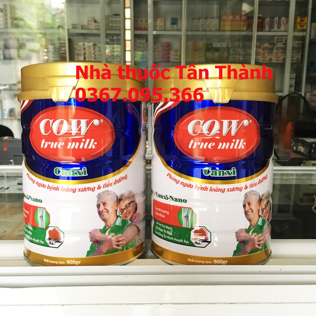 Combo 2 hộp sữa Cow True Milk Canxi Nano dành cho người loãng xương tiểu đường