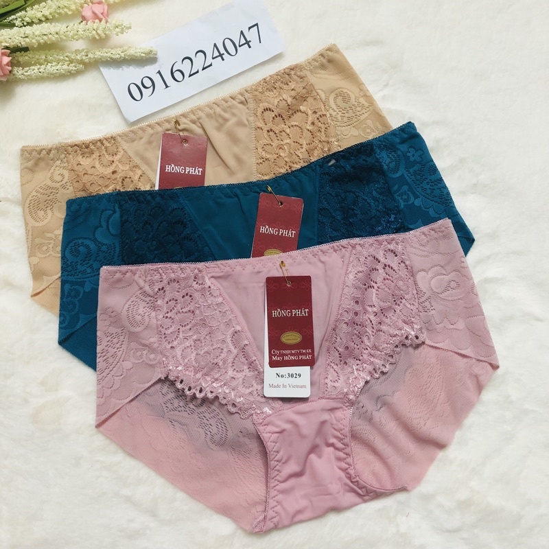 Quần lót nữ set 5c phối ren, quần chíp nữ hàng Việt Nam