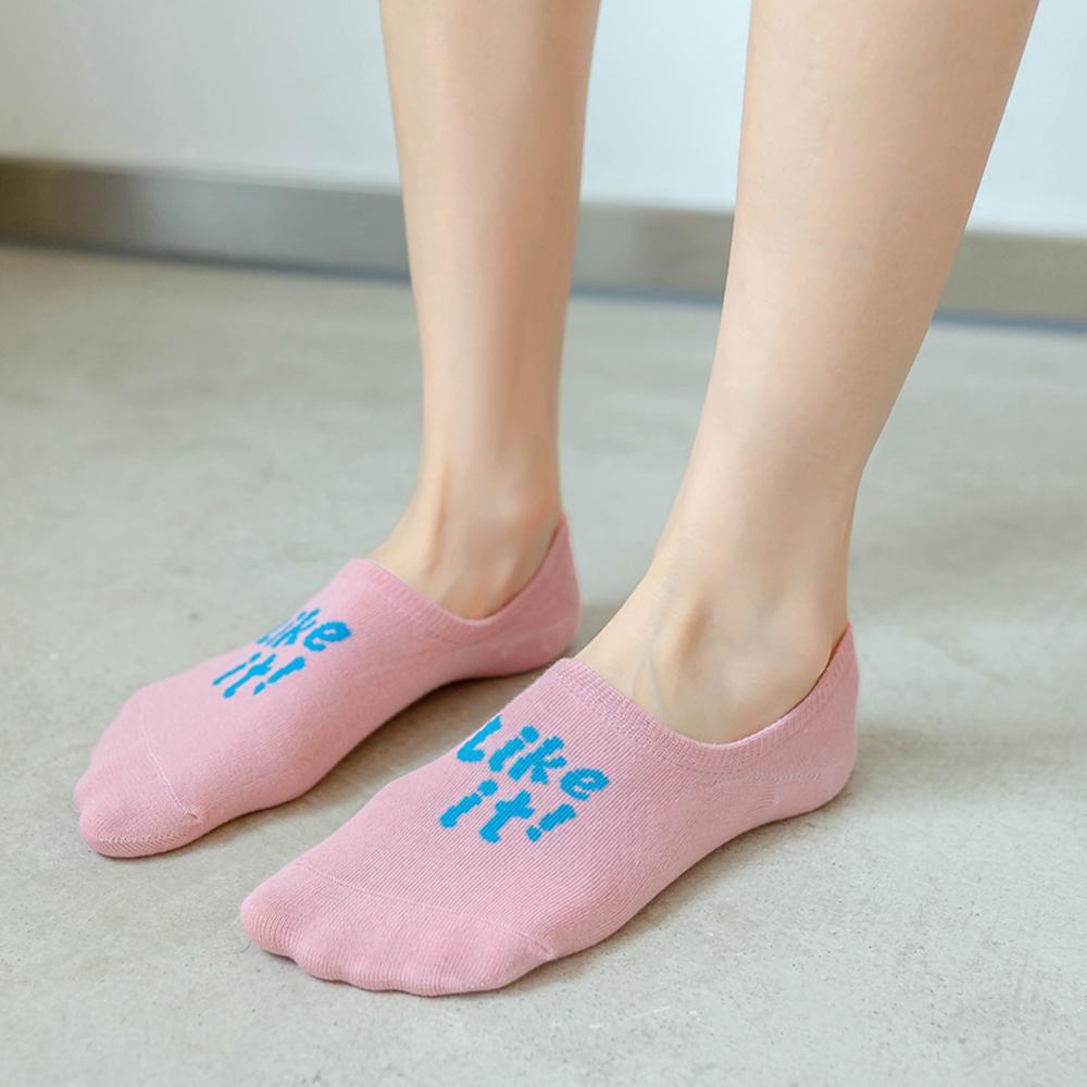 Vớ Cổ Thấp Bằng Silicone Chống Trượt In Chữ Tiếng Anh Thời Trang 2021 Cho Nữ