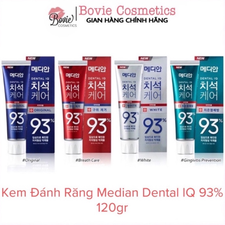 Kem Đánh Răng Median Dental Iq 93% 120Gr Hàn Quốc | Trắng Sáng Răng