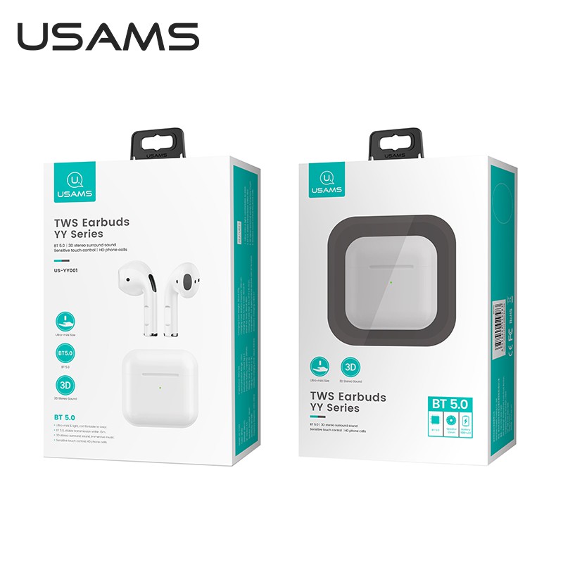 USAMS Tai Nghe Nhét Tai Bluetooth 5.0 3D Âm Thanh Sống Động