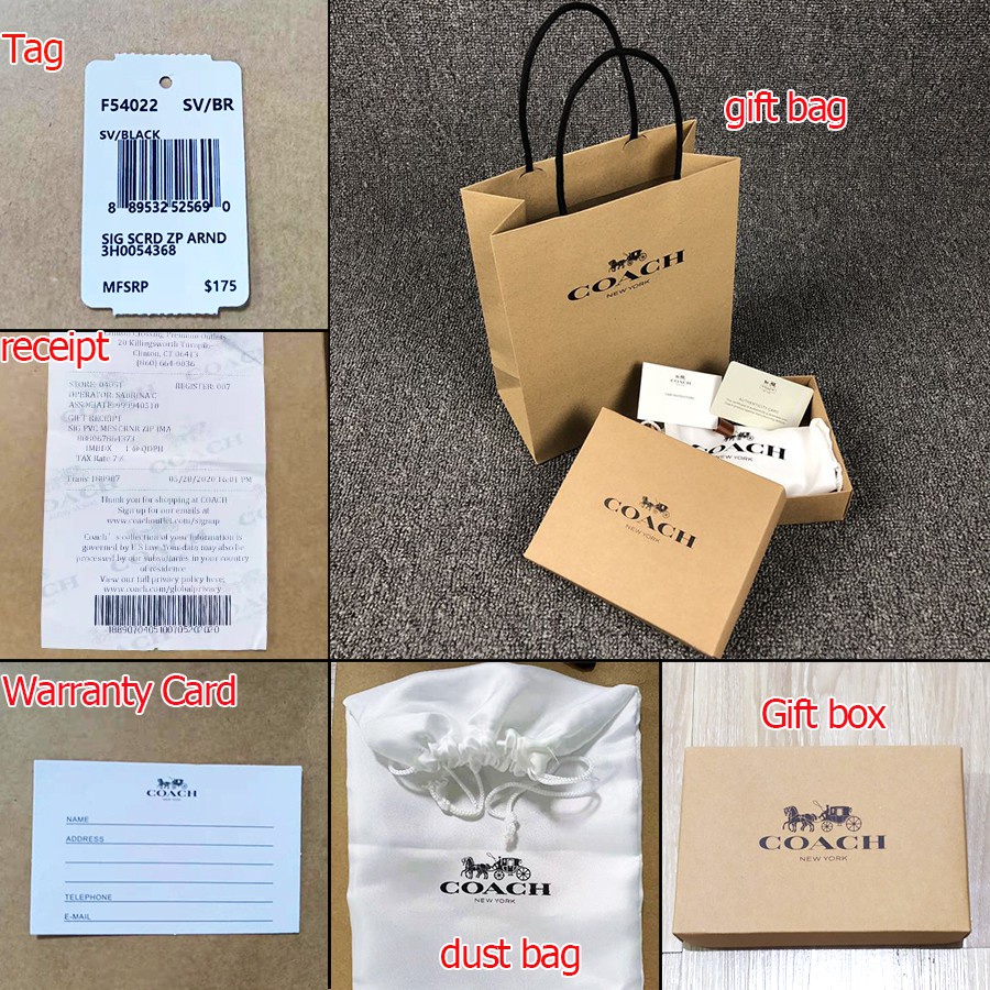 Ví nam COACH / Ví tiền xu F74771 / Ví gấp