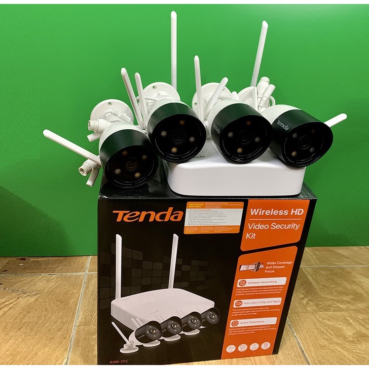 Trọn Bộ KIT 4 Camera IP Wireless 3Mb 2K Siêu Nét CT6 + Đầu 4 Kênh chuẩn HD K4W-3TC