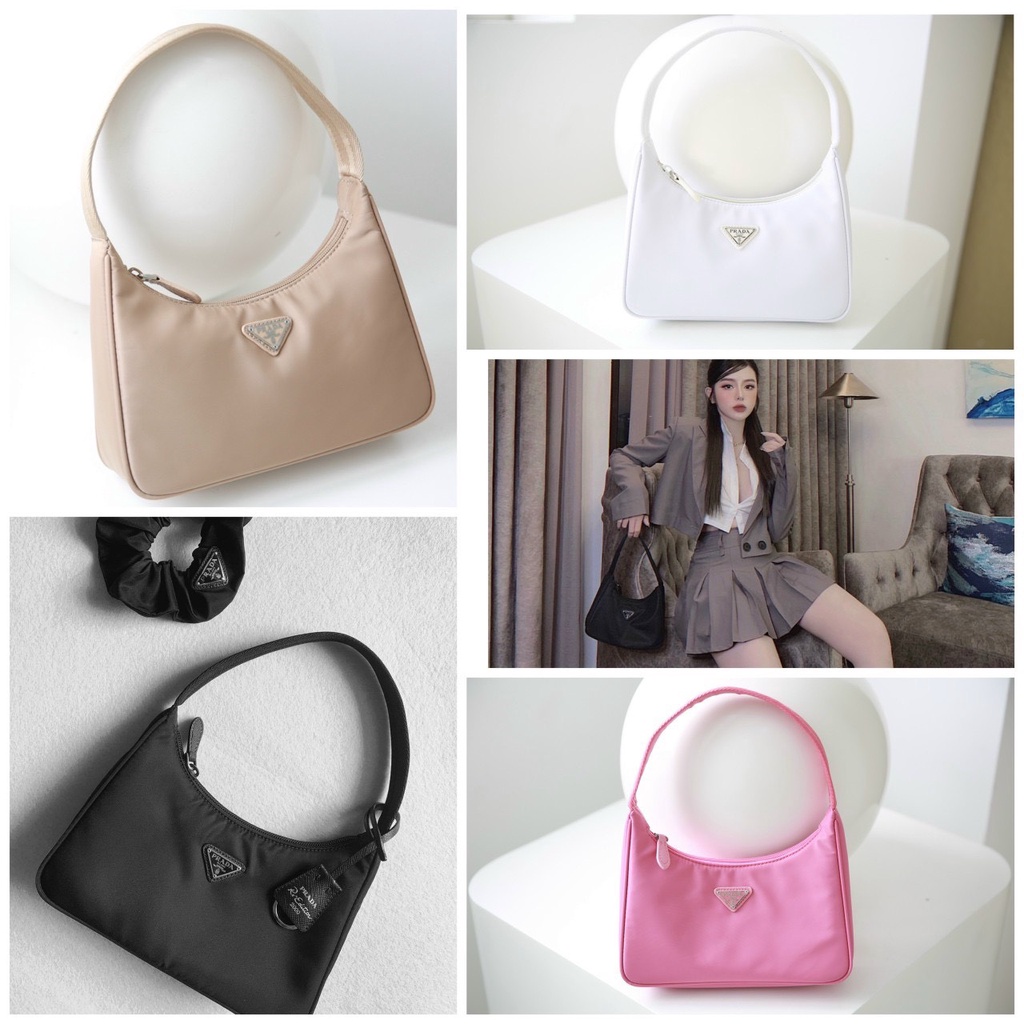 Túi quai xách W188 Nylon lót vải in logo hãng. Có tag sắt sz24cm fullbox nguyên seal, card kèm dustbag