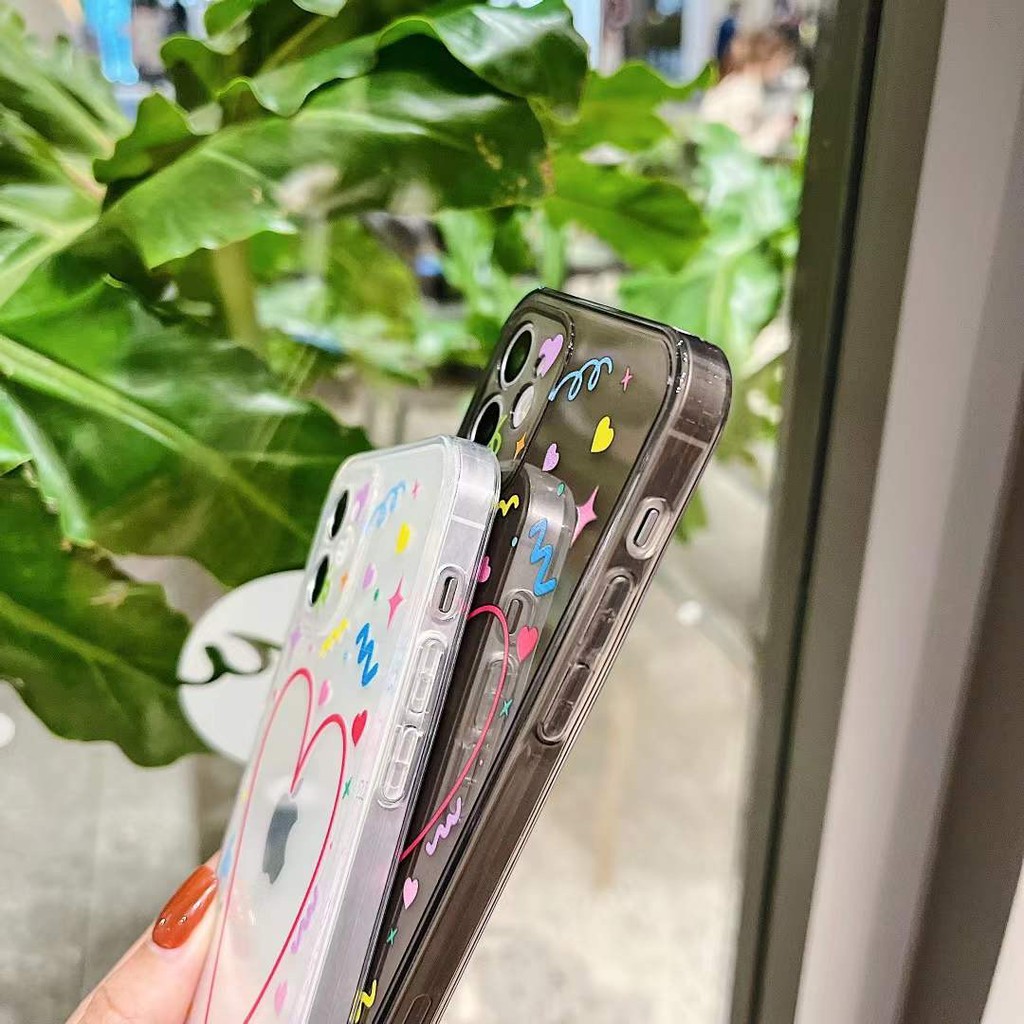 Ốp Lưng Trong Suốt In Họa Tiết Cho Iphone Xsmax 11 12promax Se 2020