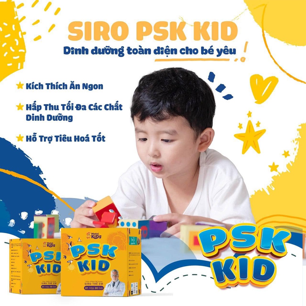 Siro Ăn Ngon PSK KID - MAXICORP Hỗ Trợ Bé Ăn Ngon Ngủ Giỏi Tăng Cân Đều, Sức Đề Kháng Tốt, Cải ThiệnTáo Bón