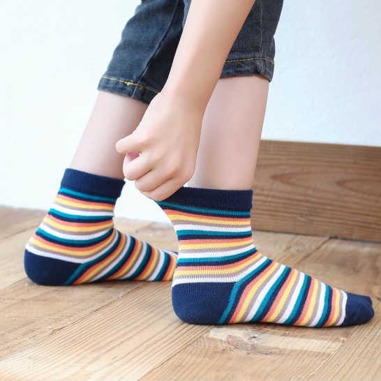Set 5 đôi Tất cao cổ KHỦNG LONG cho bé 2- 5 tuổi (MÀU XANH)