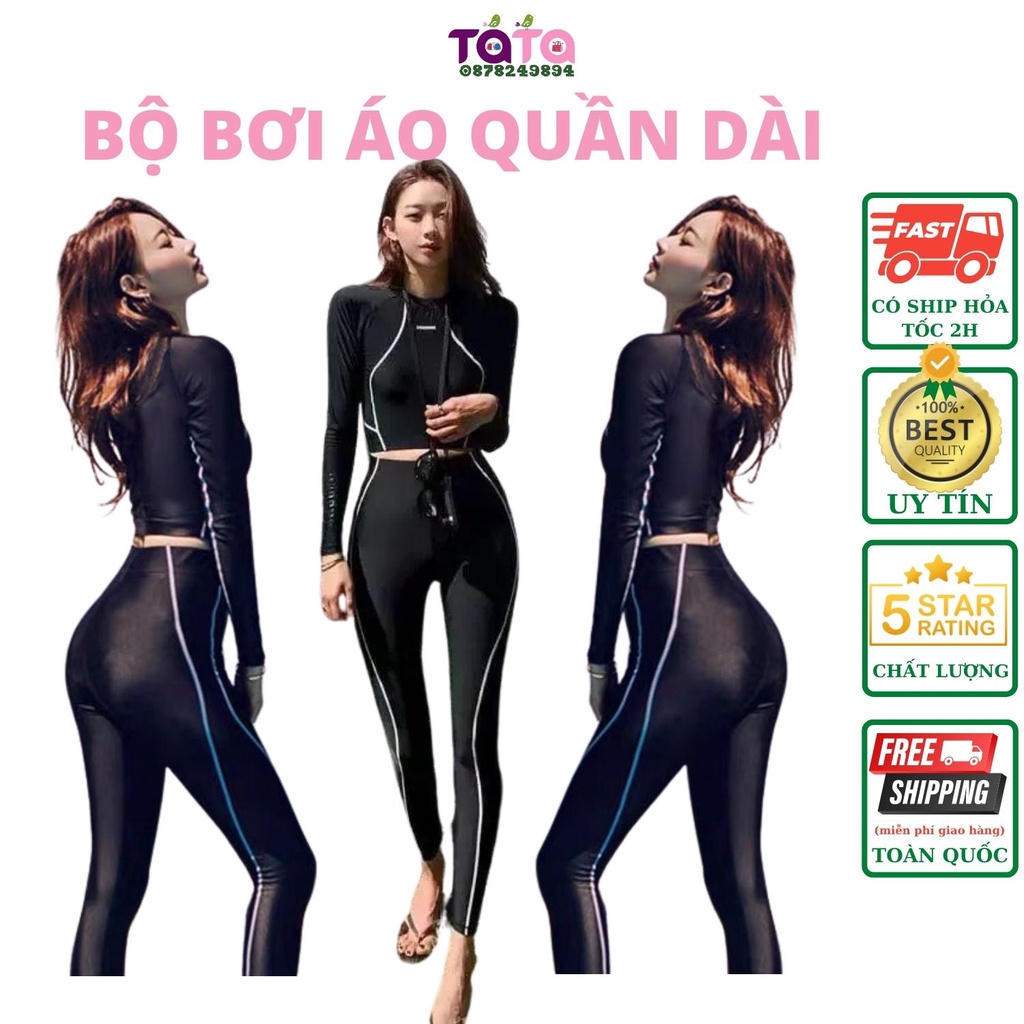 BIKINI LOẠI ĐẸP ,Đồ bơi nữ 2 mảnh quần dài áo dài,chống nắng chống tia UV tuyệt đối, Bộ tập GYM TATA