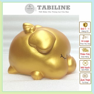 Lợn đất tiết kiệm tiền TABILINE cánh tiên thiền thần 2 vàng đồng chất liệu thạch cao không ẩm mốc tiền LD20