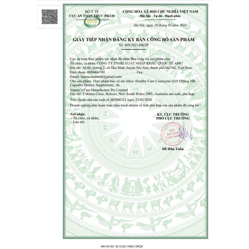 Viên uống bổ tim Úc Healthy Care CoEnzyme Q10 150mg 100 Viên date xa 2024