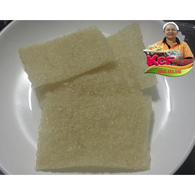 Cơm cháy nếp chưa chiên Kim Chi  đóng gói 1kg nở đều, giòn xốp,  gạo nếp tươi ngon 100%