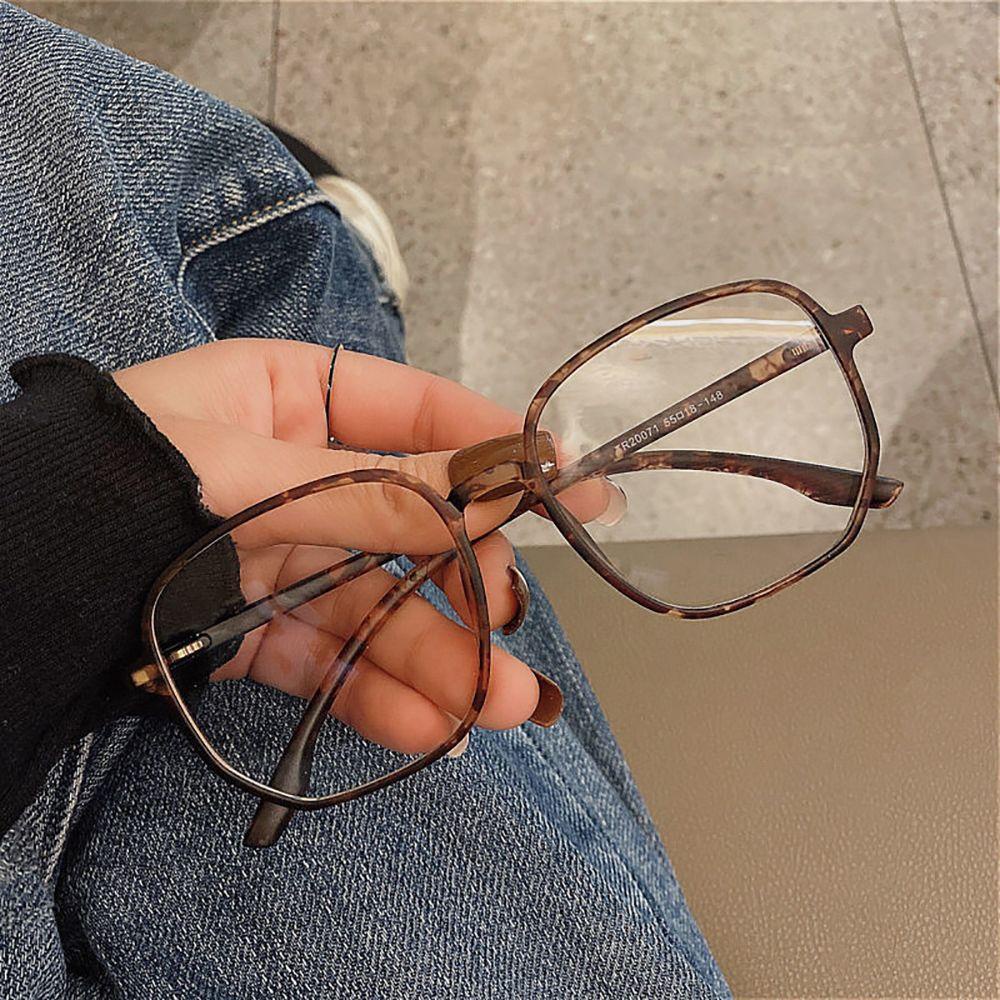 Mắt Kính Gọng Vuông Cỡ Lớn Bằng Nhựa Trong Suốt Phong Cách Cổ Điển Thời Trang