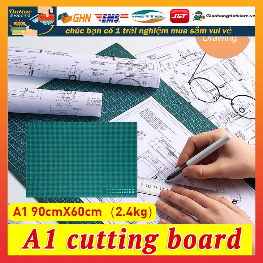 A3 A4 A5 Tấm lót cắt giấy Cutting mat cho handmade khắc kirigami bảng kê