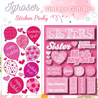[Nhãn dán] ⚡ Sticker trang trí Sister/Birthday