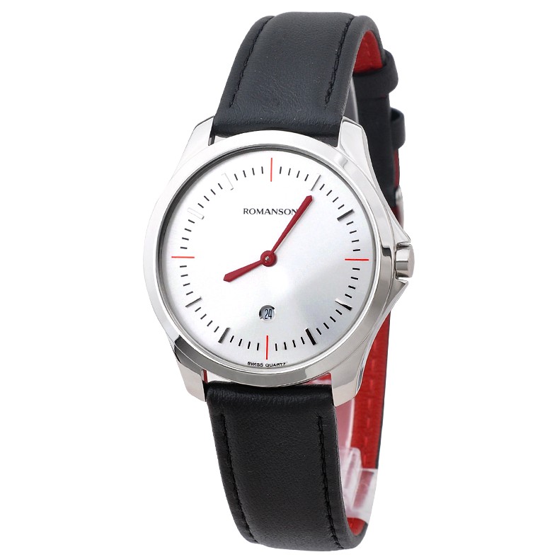 Đồng hồ Romanson Classic Men Watch TL4214UUWWH nam mặt mỏng máy Thụy Sĩ kính chống xước dây da cao cấp chính hãng