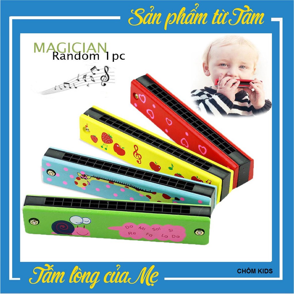 Đồ Chơi Âm Thanh Kèn Harmonica Bằng Gỗ Cho Bé Phát Triển Âm Nhạc - HÀNG MỚI VỀ