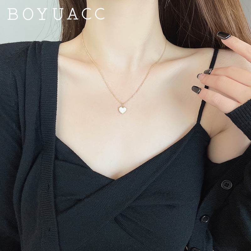 Vòng cổ Mặt Hình Trái Tim Đơn Giản Thời Trang Hàn Quốc