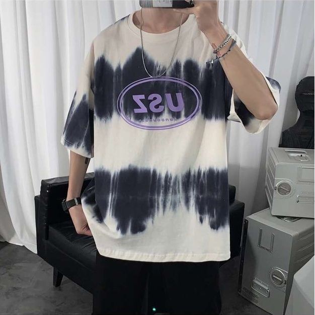 ÁO THUN FORM RỘNG TAY LỠ NAM NỮ UNISEX PHỐI MÀU ĐEN TRẮNG | BigBuy360 - bigbuy360.vn