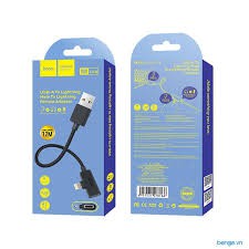 USB-A To Lightning Male To Lightning Female Adapter HOCO