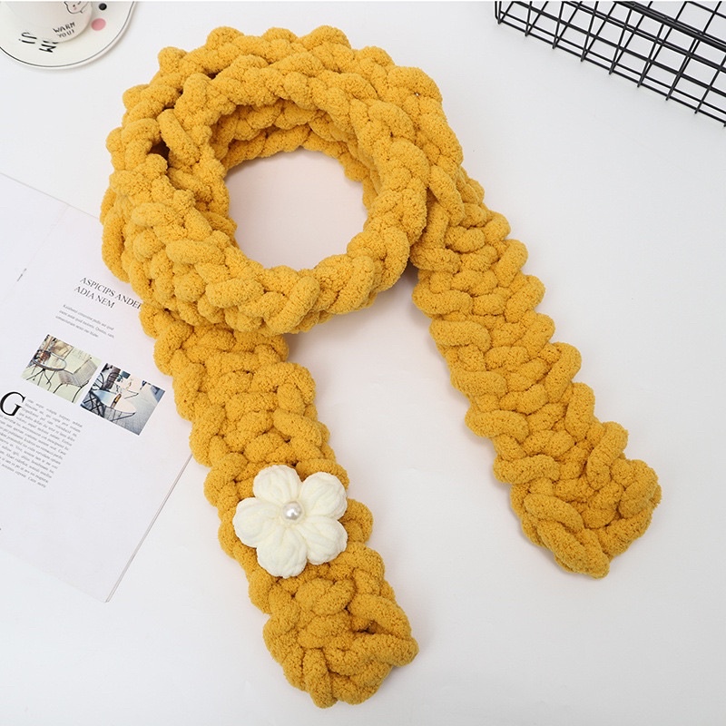 Cuộn len Chenille 250gr siêu mềm mại, Len Chunky Cuộn To