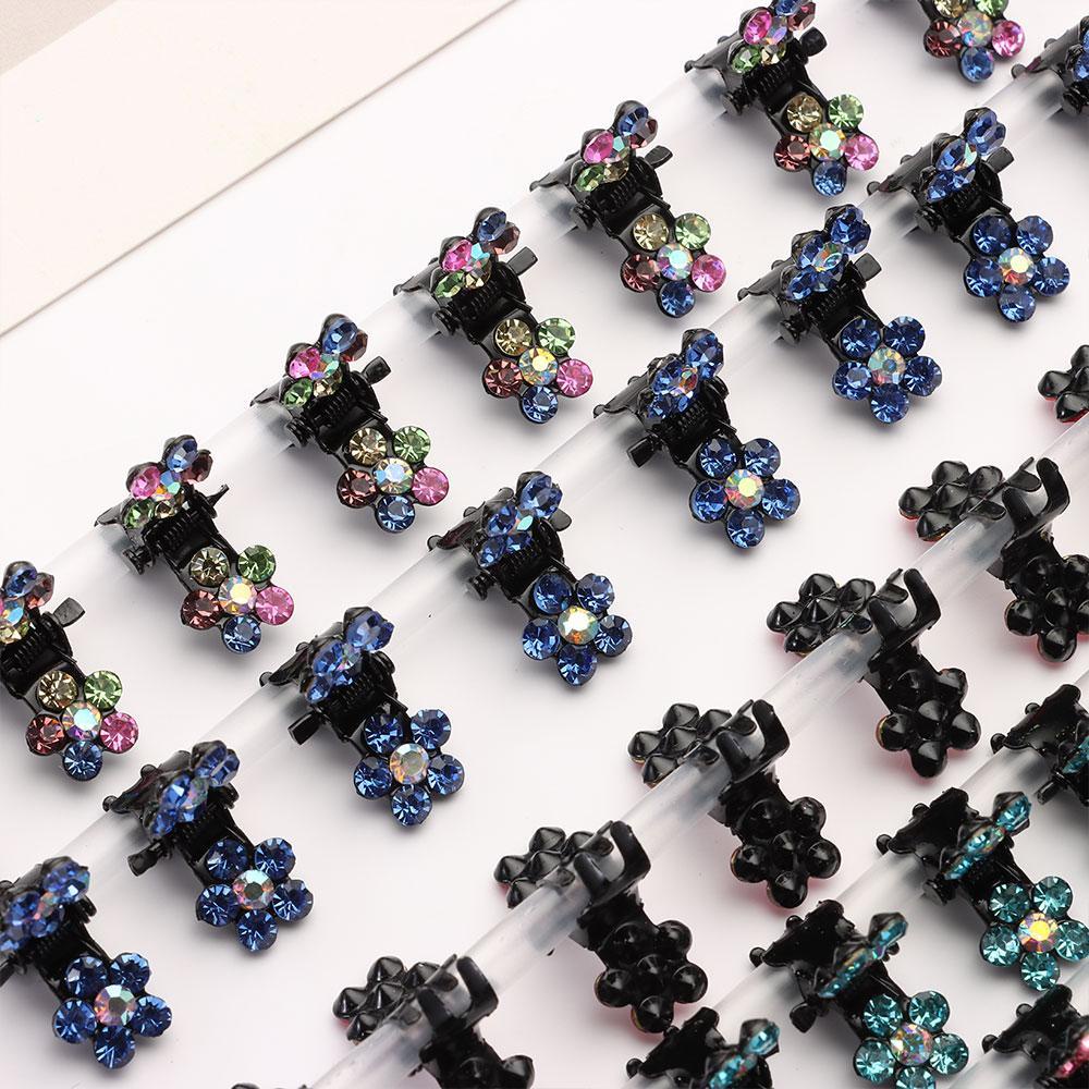 Set 12 Kẹp Tóc Càng Cua Đính Hoa Cho Nữ