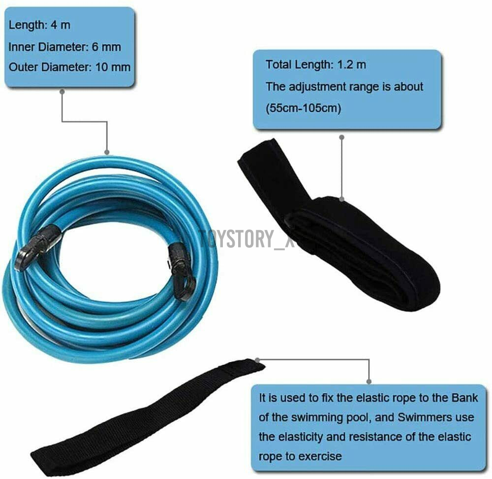 Swim Trainer Belt Swimming Resistance Tether Leash Pool Training Aid Harness