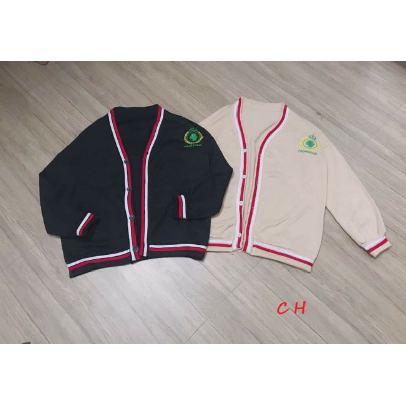 áo khoác cadigan viền đỏ logo form cánh rơi chất nỉ | BigBuy360 - bigbuy360.vn