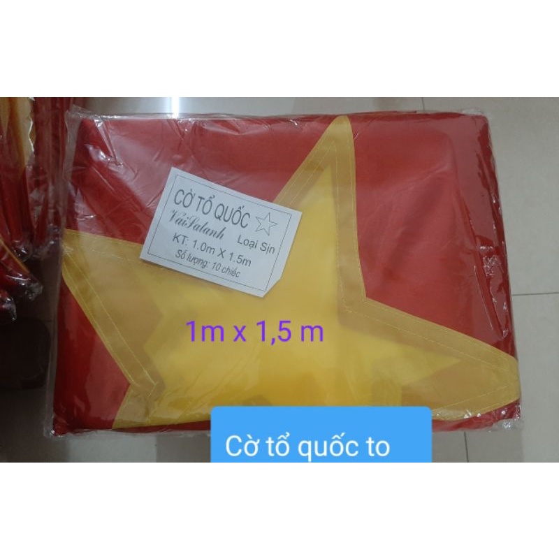 CỜ TỔ QUỐC LOẠI TO 1 X 1,5m VẢI SATANH CAO CẤP