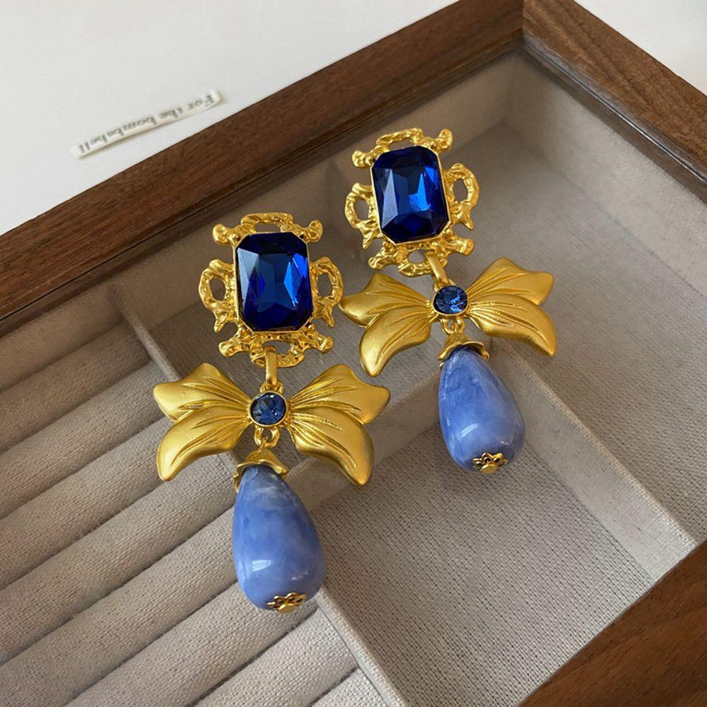 Khuyên Tai Thả Thanh Lịch Cổ Điển Cho Nữ|Nơ Phong Cách Baroque|Bông Tai Tua Rua Thời Trang Nữ Tính