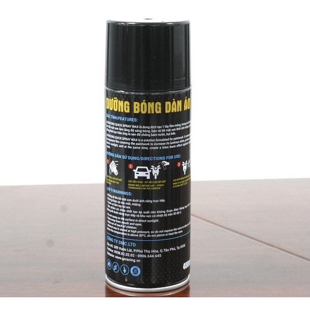 Chai dưỡng bóng dàn áo Goracing