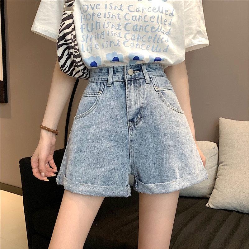 Quần Short Bò Nữ Sogeum Quần Sooc Jean Cạp Cao Một Khuy 3 Màu Hot Trend - QS33 | BigBuy360 - bigbuy360.vn