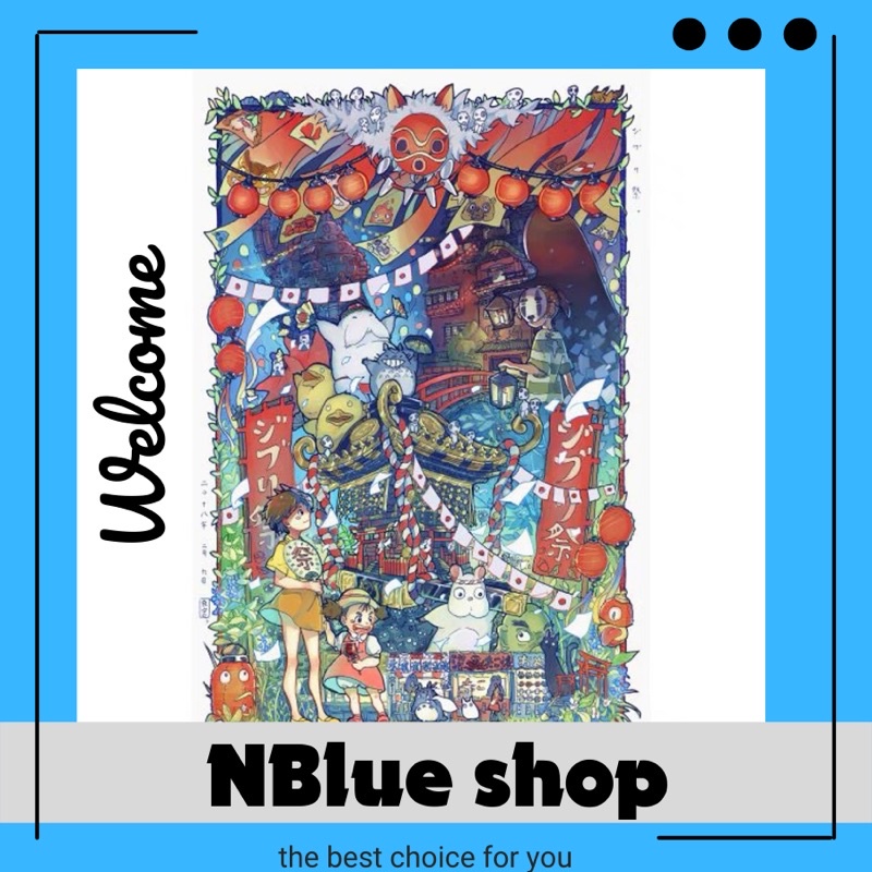 Tranh ghép hình Anime 1000 puzzle cao cấp - mảnh gỗ Ghibli Collection Spirited Away Mr. Miyazaki kích thước 75*50