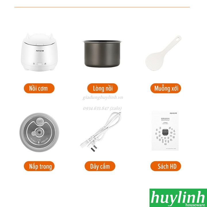 [Mã ELMS4 giảm 7% đơn 500K] Nồi cơm điện mini Tiểu Quỷ Joyoung F-15Z609 - 0.8 lít