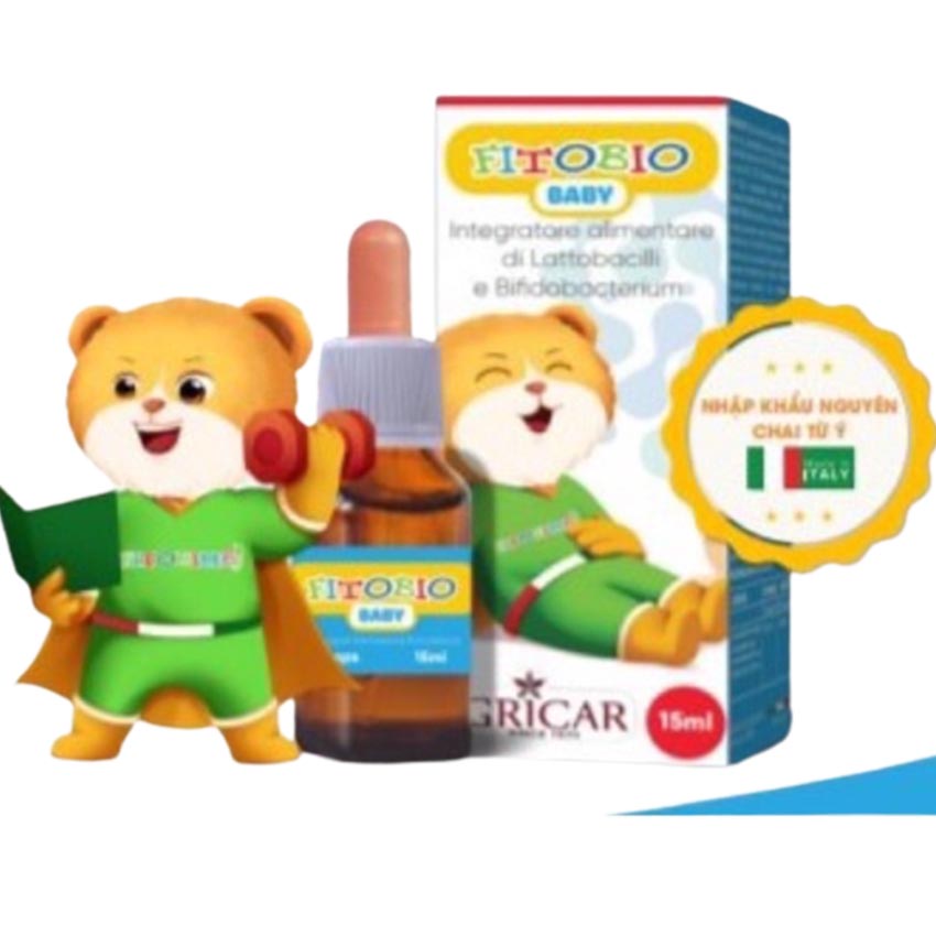 FITOBIO BABY hỗ trợ giảm các triệu chứng rối loạn tiêu hóa Tiêu chảy, táo bón, đầy bụng &amp; khó tiêu do loạn khuẩn đường r