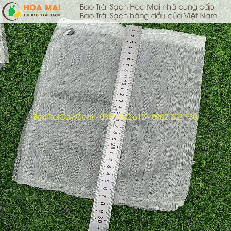 100 cái Túi bao xoài lớn 22x28 lưới mùng - hàng chính hãng Hoa Mai