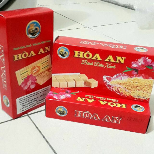 Hộp bánh đậu xanh Hoà An 200gr đặc sản Hải Dương