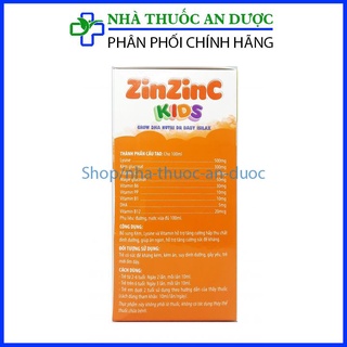 Siro Zinzin C Kids bổ sung Kẽm, Lysine và Vitamin hỗ trợ tăng cường hấp thu chất dinh dưỡng cho bé – Hộp 20 ống