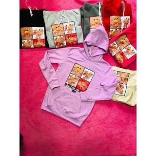 Áo khoác nữ kiểu Hoodie vải nỉ cao cấp hình Pink