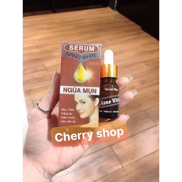 Serum Mụn Thâm Trắng Da Giảm Nhờn Làm Mịn Da Nano white 10ml