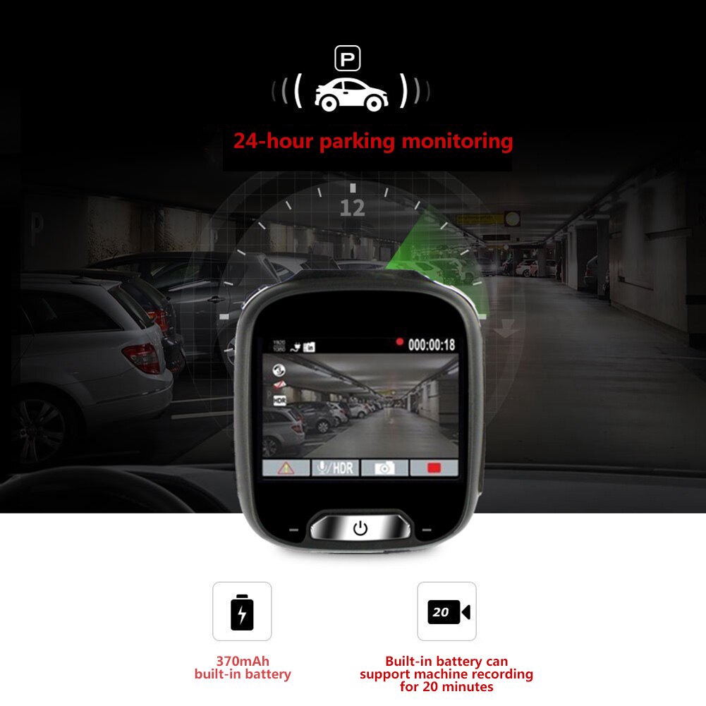 Bộ sản phẩm máy quay hành trình HD có chức năng quay trong đêm 24 tiếng góc rộng 170 độ dùng cho xe hơi kèm phụ kiện | BigBuy360 - bigbuy360.vn