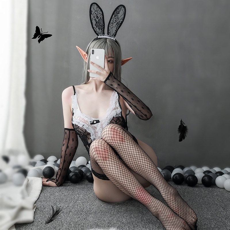 Bộ Hoá Trang Cô Gái Thỏ Ren Gợi Cảm Cám Dỗ MS1555 [CWEAR.SEXY_ĐỒ NGỦ & NỘI Y CAO CẤP] | BigBuy360 - bigbuy360.vn