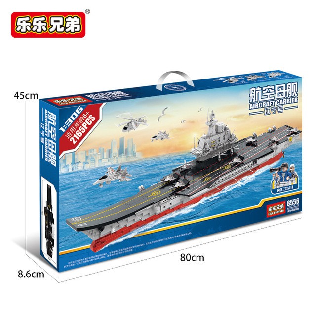 Đồ chơi lắp ráp Tàu Sân bay khổng lồ LL8556 - Xếp hình Aircraft Carrier - Mô hình thông minh 2165 mảnh ghép