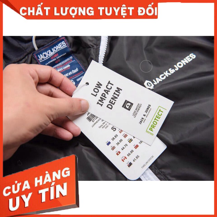 Áo Khoác gió Jack & jones  chất vải dù 3 màu vnxk
