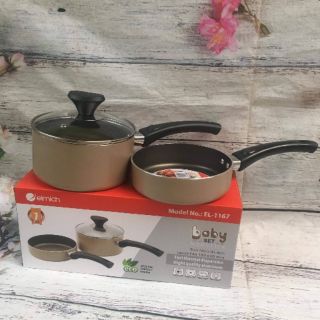 BỘ NỒI CHẢO CHỐNG DÍNH ELMICH BABY