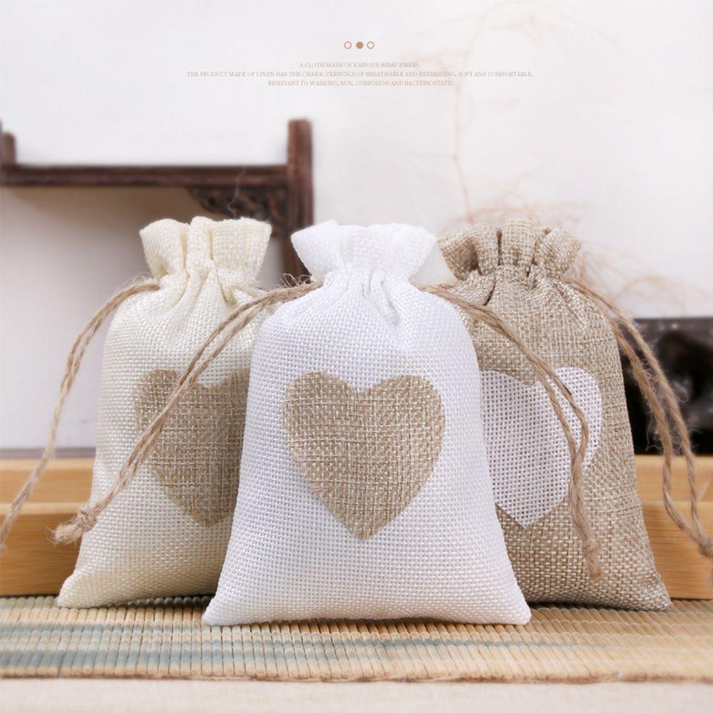Bộ 10 Túi Dây Rút Đựng Quà Chống Bụi Bằng Vải Bố
