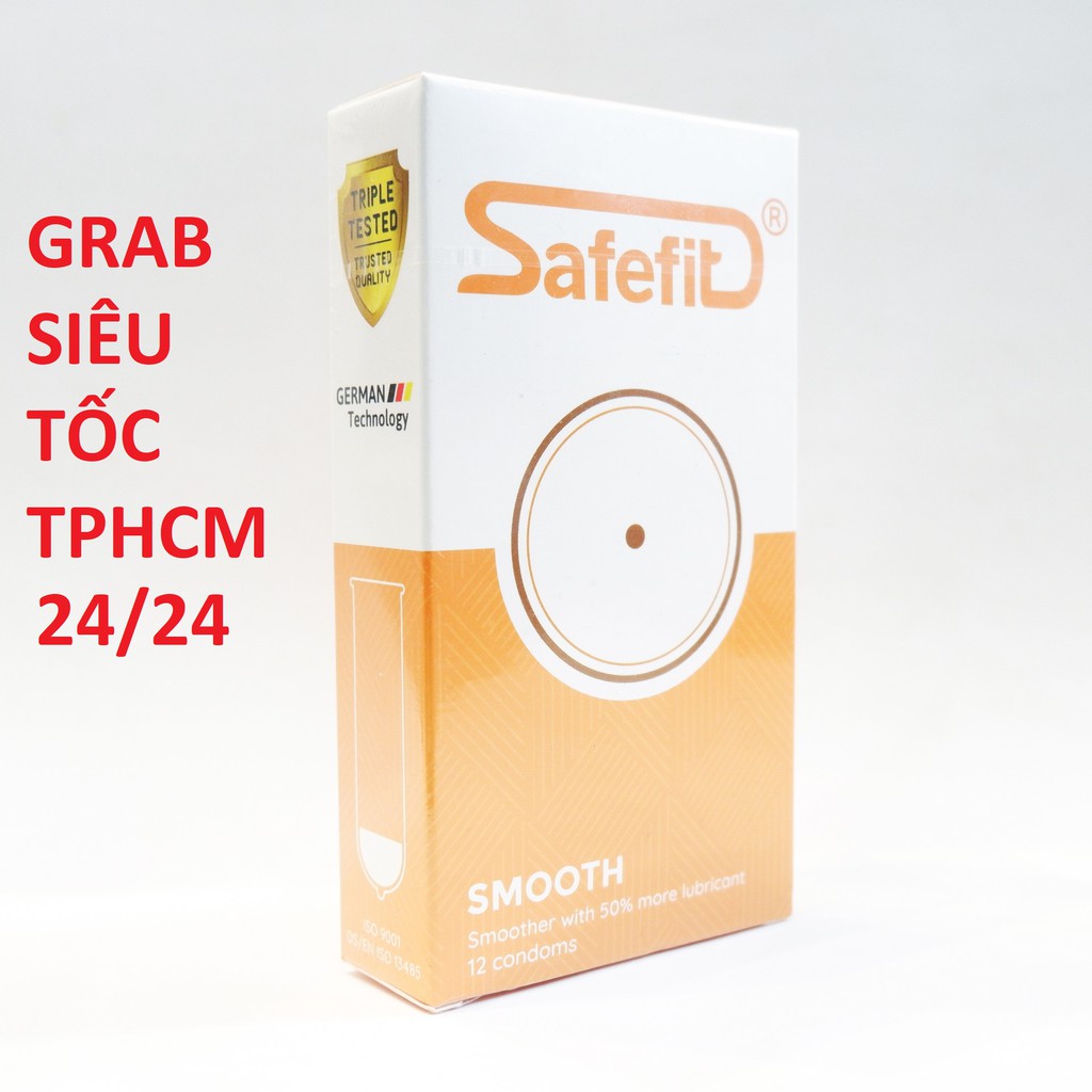 Bao Cao Su Safefit Smooth Hộp 12 Cái ( Siêu Bôi Trơn )