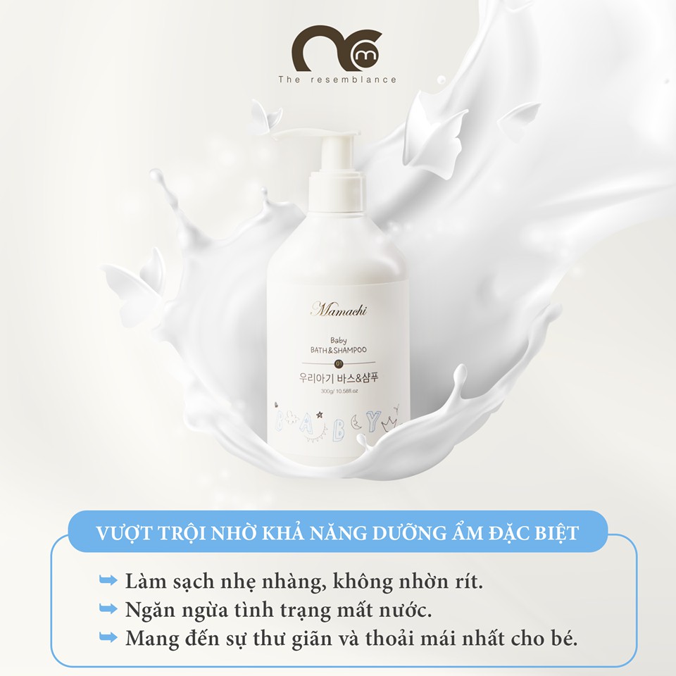 GEL TẮM GỘI 2IN1 CHO BÉ MAMACHI HÀN QUỐC